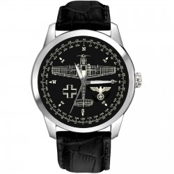 Luftwaffe Me-209 Messerschmitt WW-II Germany Commemorative Compass Dial Art 40 mm Wrist Watch