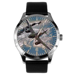 Me-262 Messerschmitt  "Schwalbe"  1944 Luftwaffe WW-II Germany  Dogfihht Art Collectible Watch