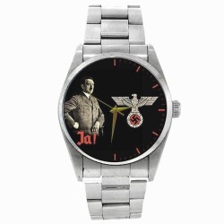 Adolf Hitler German Nationalism Stainless Steel Retro Military Watch. Deutschen Nationalismus Armbanduhr