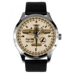 Luftwaffe FW-190 FOCKE WULF WW-II Germany Compass Dial Art Watch. Sepia Version. Manufacturer Decals Only