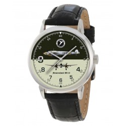 WW-II Messerschmitt Bf110 Luftwaffe Art Retro 40 mm Chromed Brass Aviator Wrist Watch