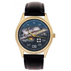 Vintage Blue Me-262 Messerschmitt  "Schwalbe"  Luftwaffe WW-II Germany Commemorative Art 40 mm Wrist Watch