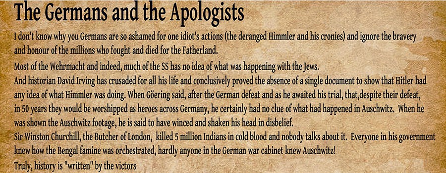 Germans, today, and the Apologists